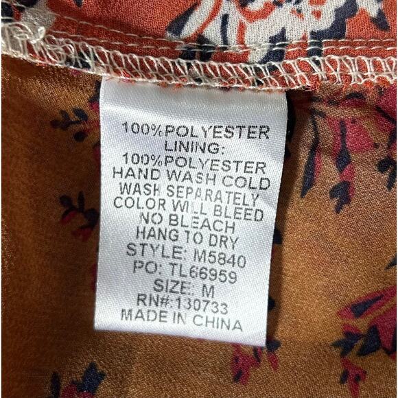 Umgee Women’s Size Medium Floral Mixed Pattern High Low Maxi‎ Dress - Picture 8 of 8